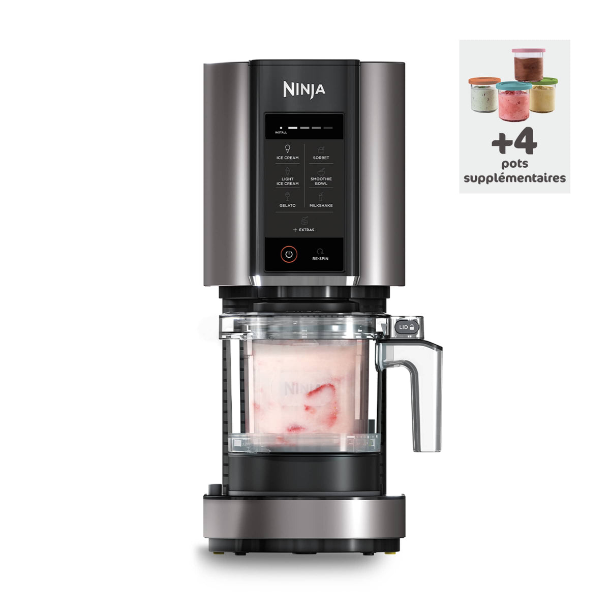 Pack Machine à glace Ninja CREAMi 7-en-1 et 6 pots