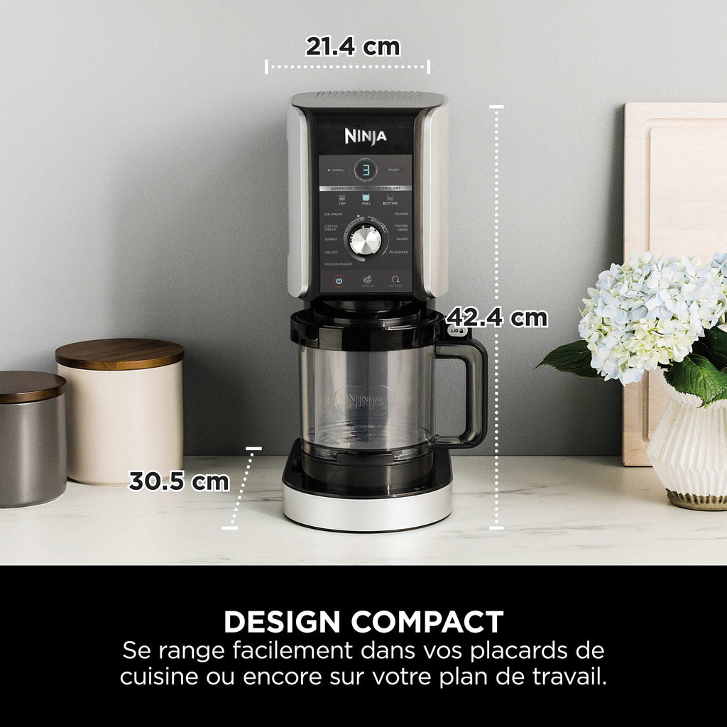 Machine à glace Ninja CREAMi Deluxe 10-en-1 – Glaces, sorbets et gelato maison