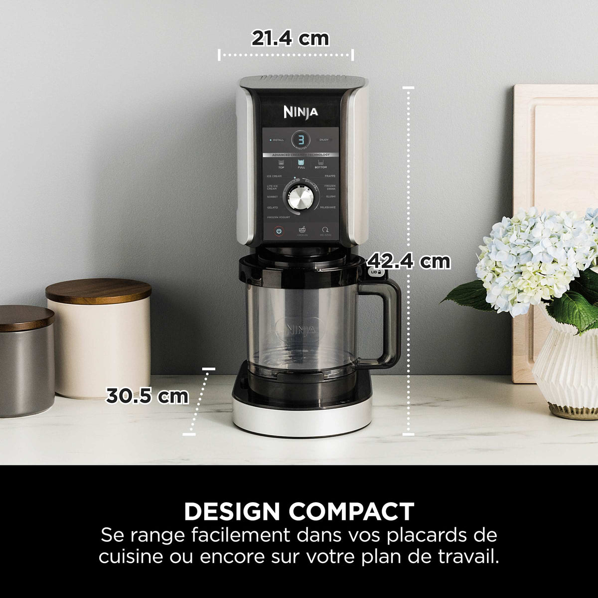 Machine à glace Ninja CREAMi Deluxe 10-en-1 – Glaces, sorbets et gelato maison