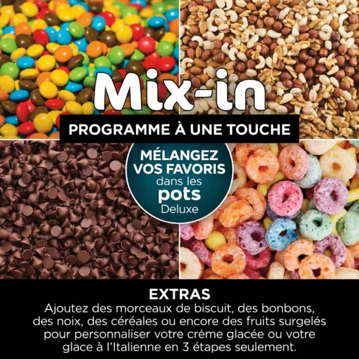 Machine à glace Ninja CREAMi Deluxe 10-en-1 – Glaces, sorbets et gelato maison