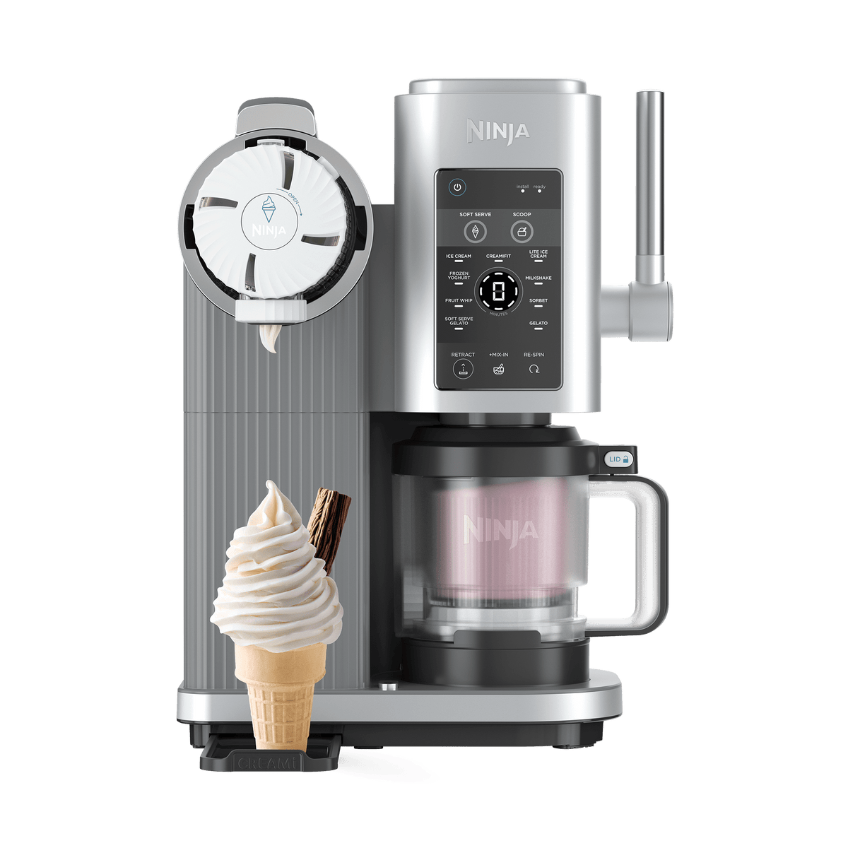Machine à glace Ninja CREAMi Deluxe 10-en-1 – Glaces, sorbets et gelato maison