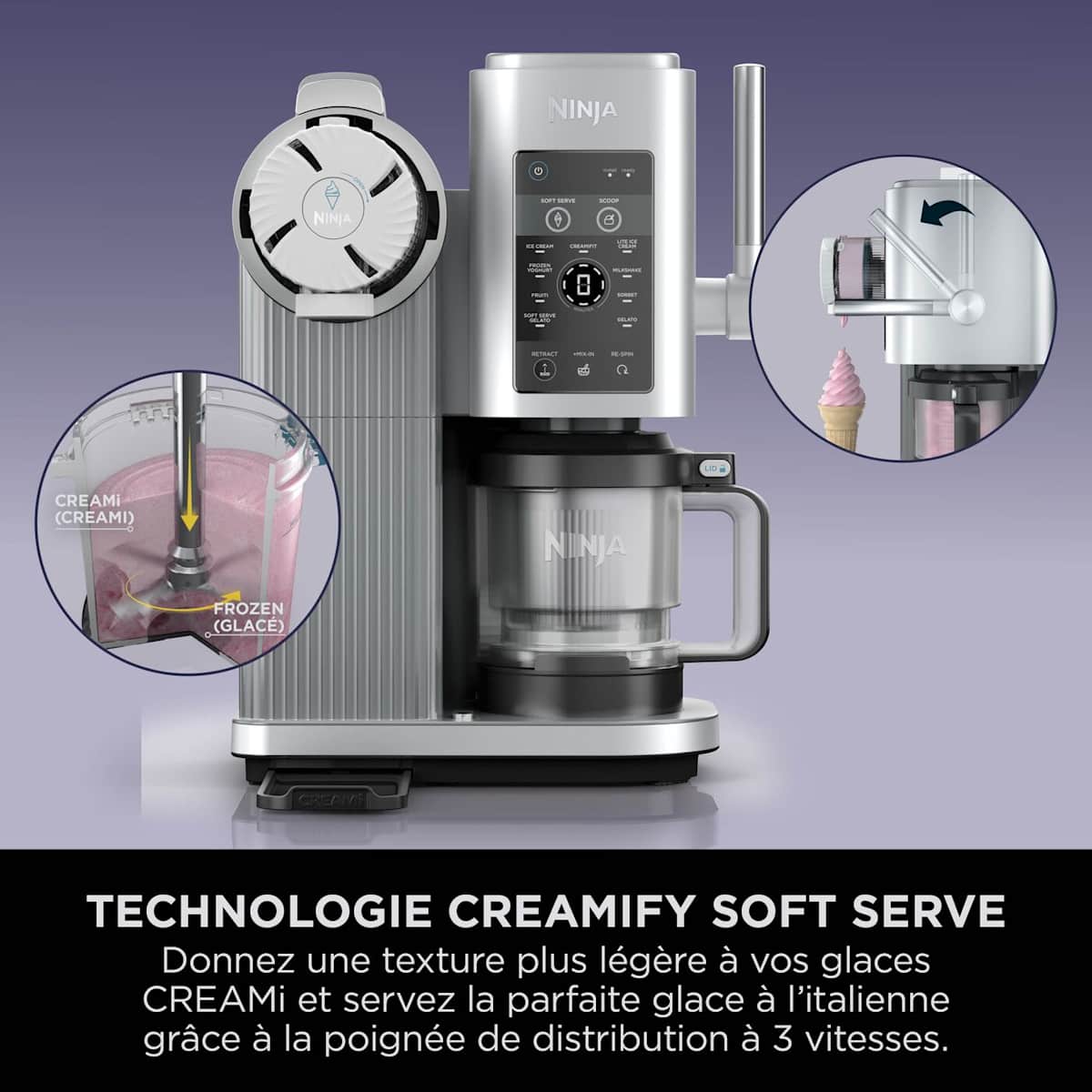 Machine à crèmes glacées et glaces à l’italienne 13-en-1 Ninja CREAMi Scoop & Swirl - Mocha