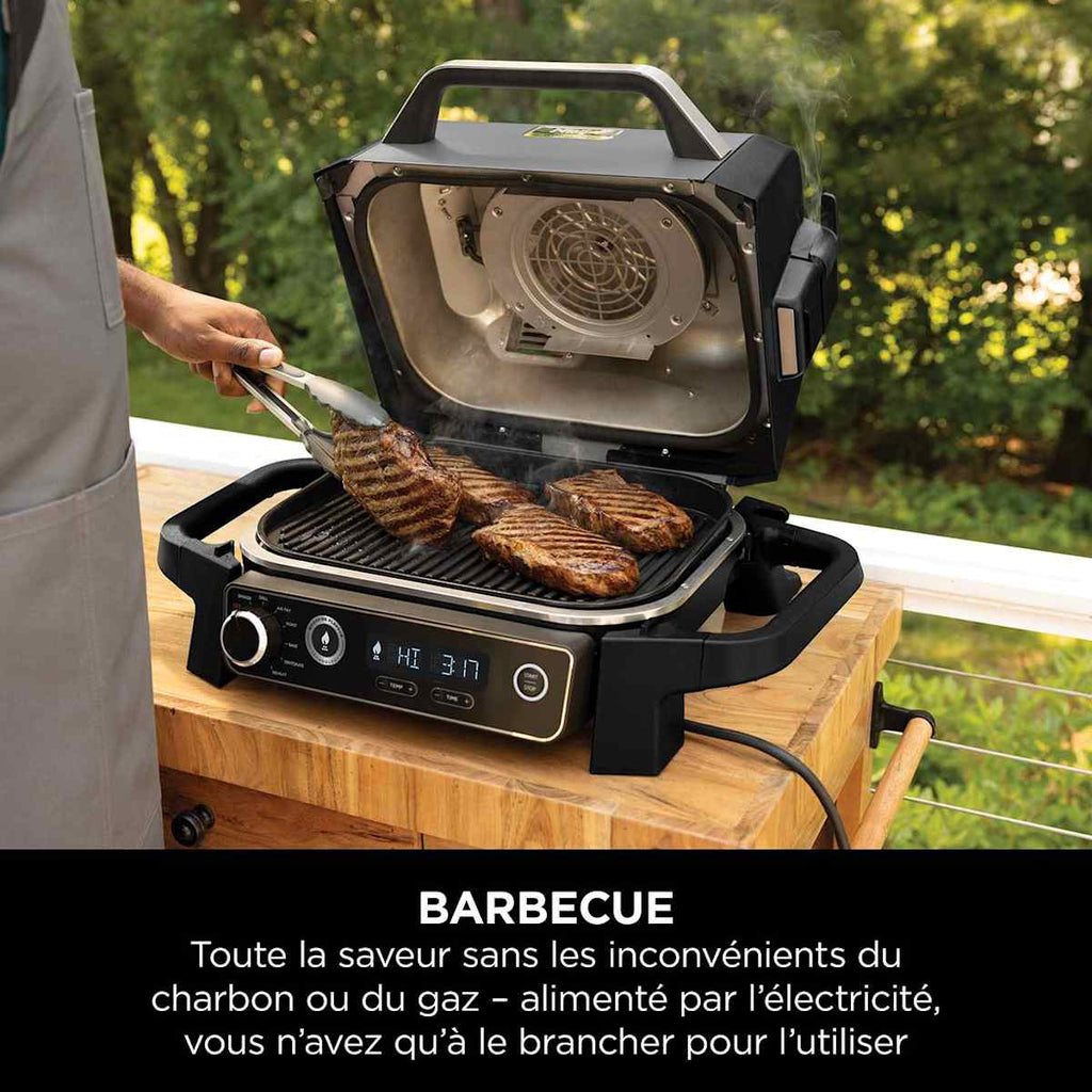 Barbecue électrique et fumoir Ninja Woodfire avec fumage naturel OG701EU