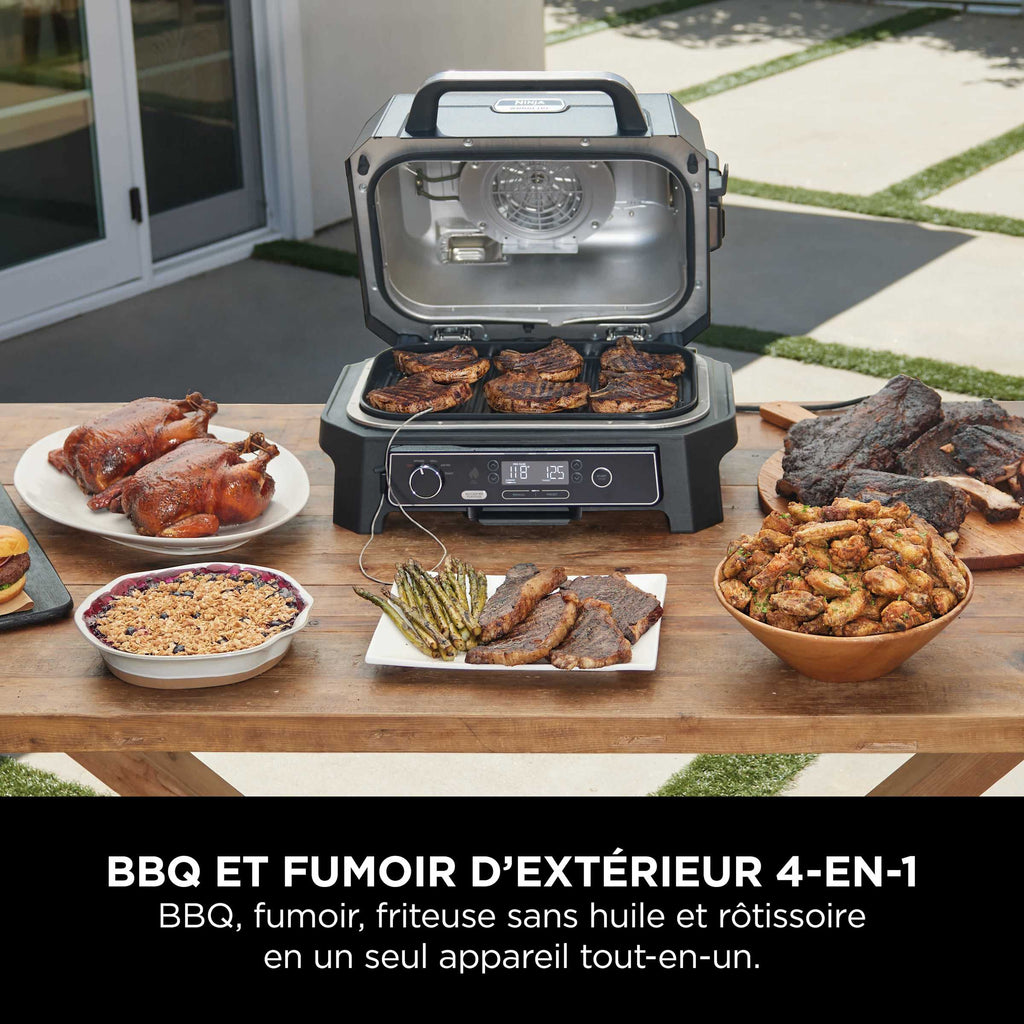 Barbecue électrique et fumoir Ninja Woodfire Pro XL avec thermosonde Smart Cook OG850EU