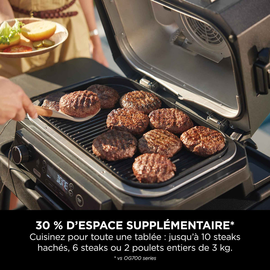 Barbecue électrique et fumoir Ninja Woodfire Pro XL avec thermosonde Smart Cook OG850EU