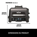 Barbecue électrique et fumoir Ninja Woodfire Pro XL avec thermosonde Smart Cook OG850EU