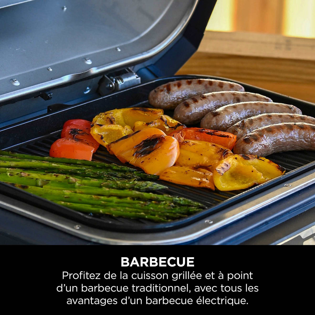 Barbecue électrique et fumoir Ninja Woodfire Pro Connect XL avec housse - Noir et Or