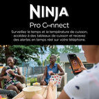 Barbecue électrique et fumoir Ninja Woodfire Pro Connect XL avec housse - Noir et Or