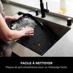 Barbecue électrique et fumoir Ninja Woodfire Pro Connect XL avec housse - Noir et Or