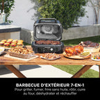 Pack Barbecue électrique et fumoir Ninja Woodfire Pro Connect XL avec support et housse