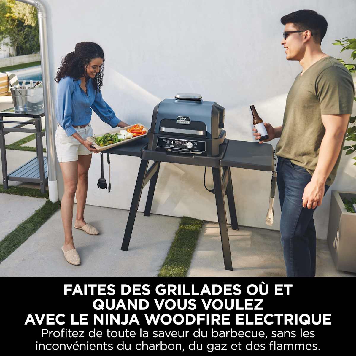 Barbecue électrique et fumoir Ninja Woodfire Pro Connect XL avec app OG901EU
