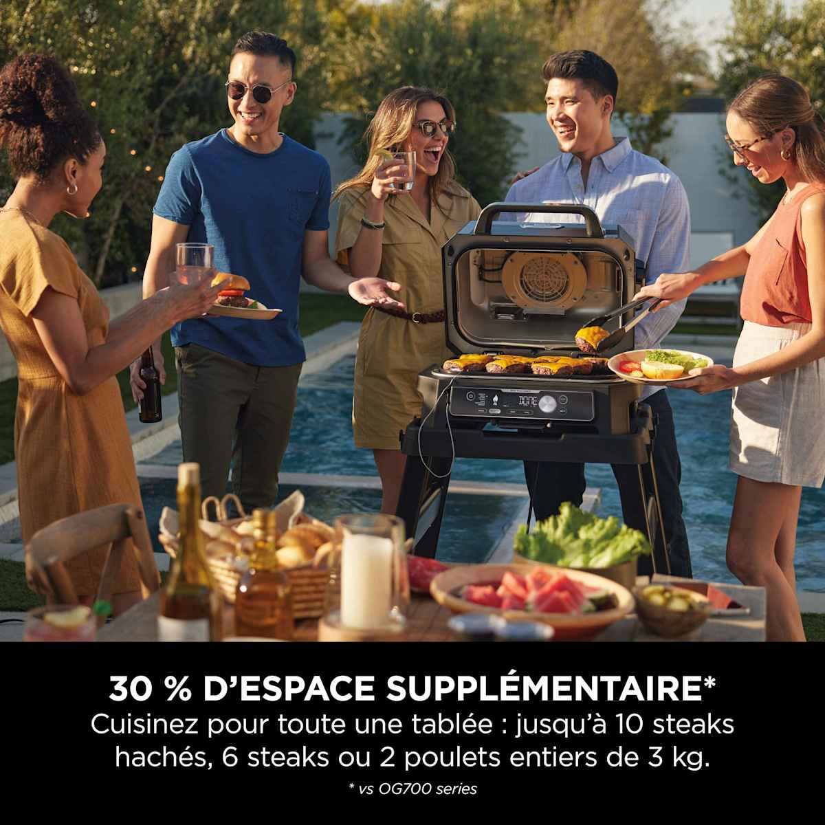 Barbecue électrique et fumoir Ninja Woodfire Pro Connect XL avec app OG901EU