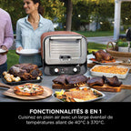Four d'extérieur Ninja Woodfire 8-en-1 – Pizza, Grillades, Fumage et Air Fry OO101EU