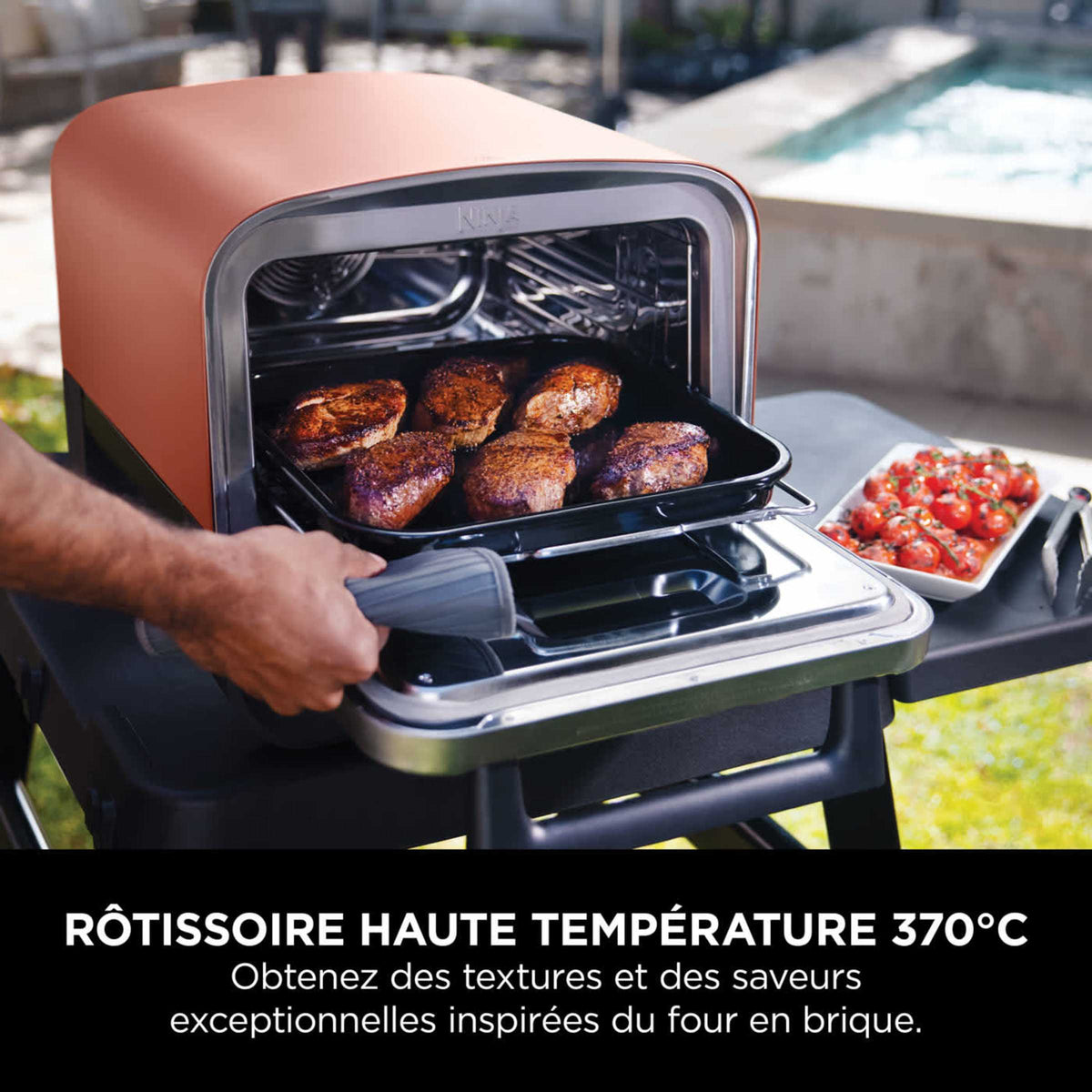 Four d'extérieur Ninja Woodfire 8-en-1 – Pizza, Grillades, Fumage et Air Fry OO101EU