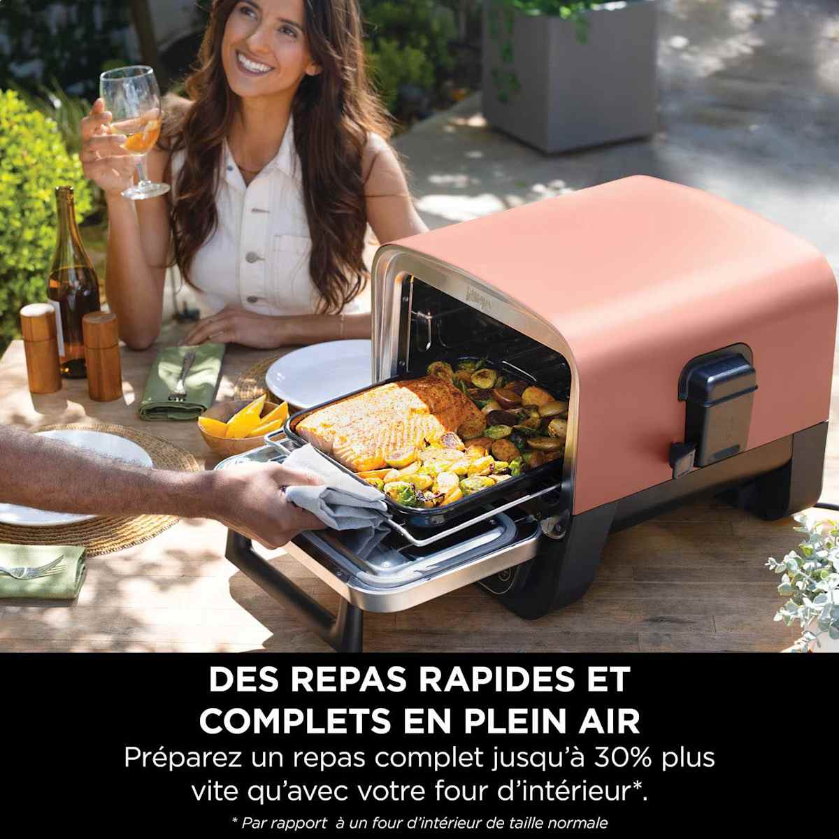 Four d'extérieur Ninja Woodfire 8-en-1 – Pizza, Grillades, Fumage et Air Fry OO101EU