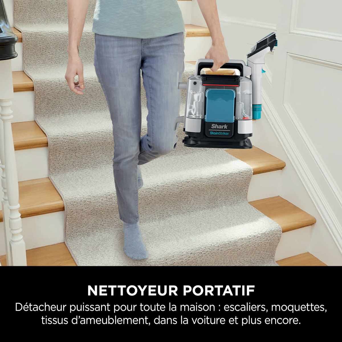 Shampouineuse détachante Shark StainStriker - Bleu