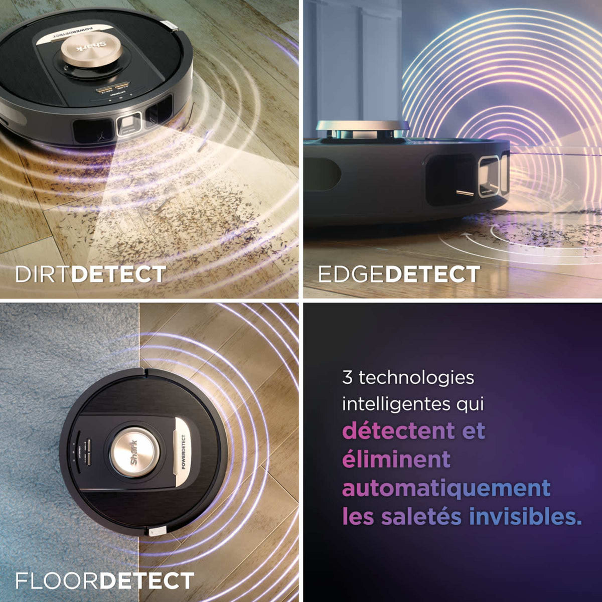 Robot aspirateur Shark PowerDetect avec autovidage RV2820VEEU
