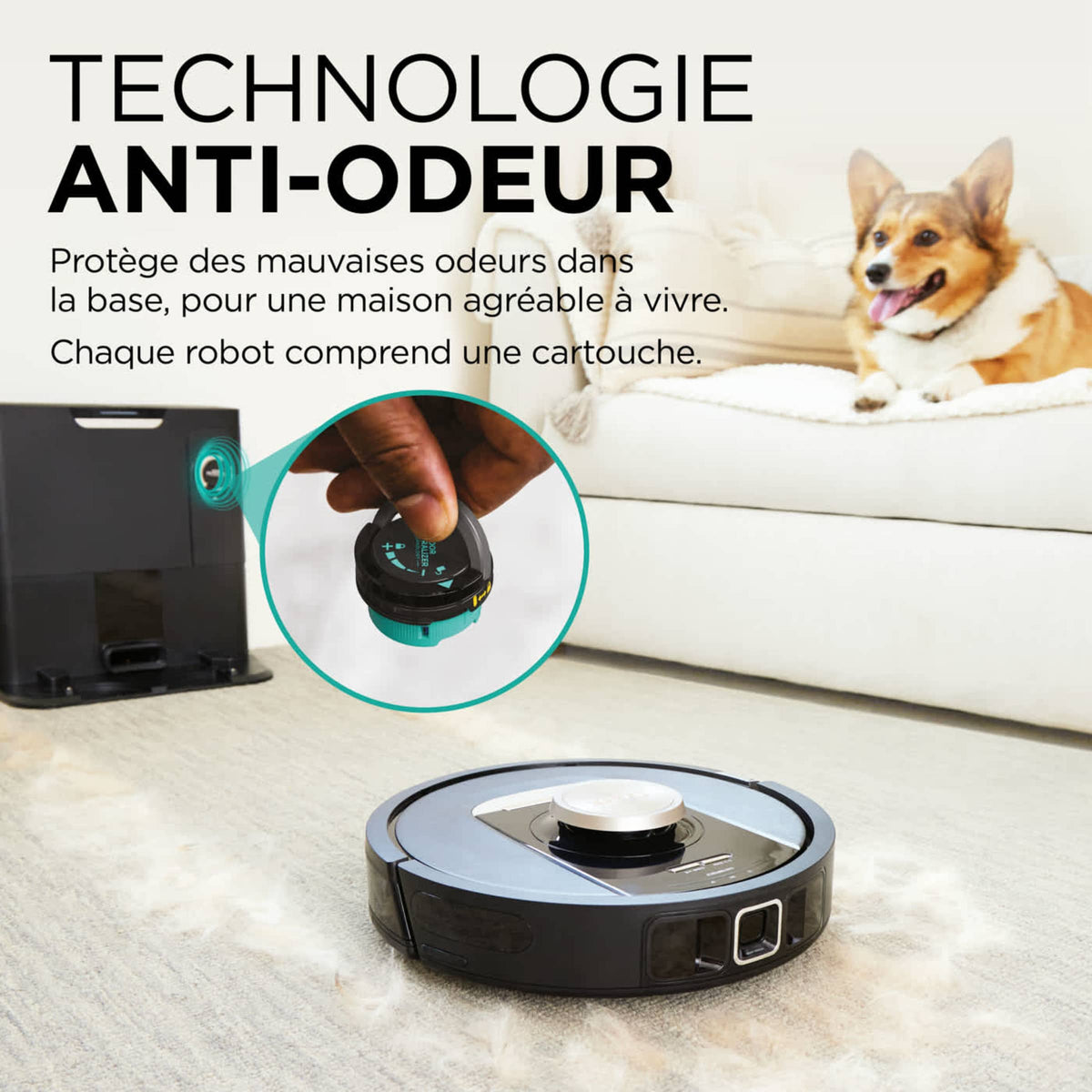 Robot aspirateur Shark PowerDetect avec autovidage RV2820VEEU
