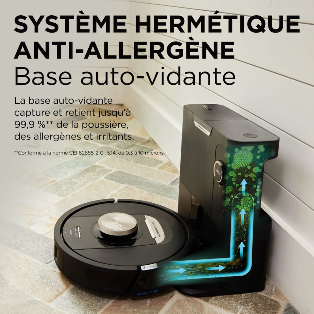 Robot aspirateur Shark PowerDetect avec autovidage RV2820VEEU