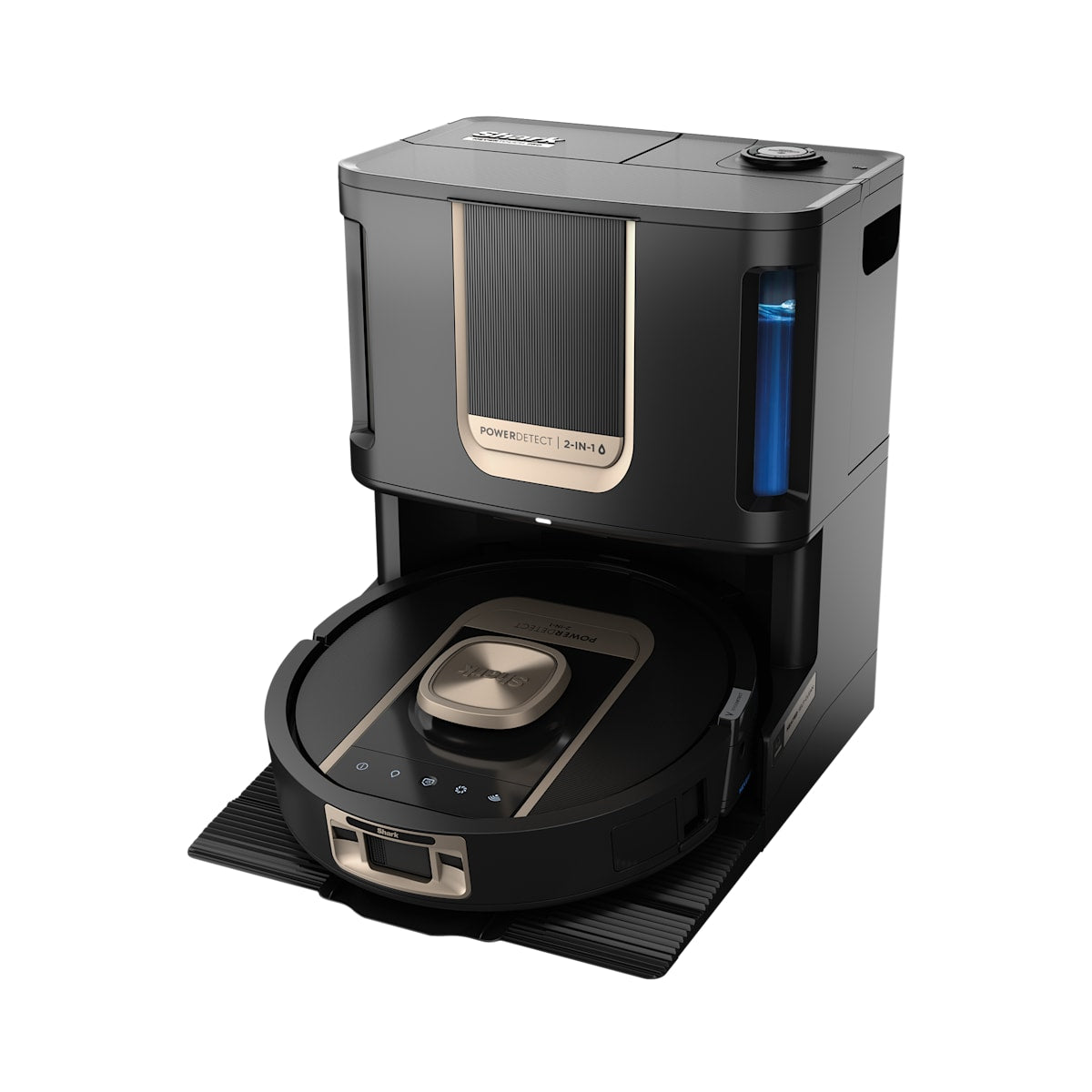 Robot aspirateur et laveur Shark ThermaCharged PowerDetect avec séchage à chaud - Noir