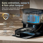 Robot aspirateur et laveur Shark ThermaCharged PowerDetect avec séchage à chaud - Noir