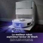 Robot aspirateur laveur 2-en-1 Shark PowerDetect UV Reveal – Blanc