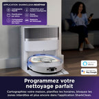 Robot aspirateur laveur 2-en-1 Shark PowerDetect UV Reveal – Blanc