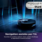 Robot aspirateur laveur 2-en-1 Shark PowerDetect UV Reveal – Noir