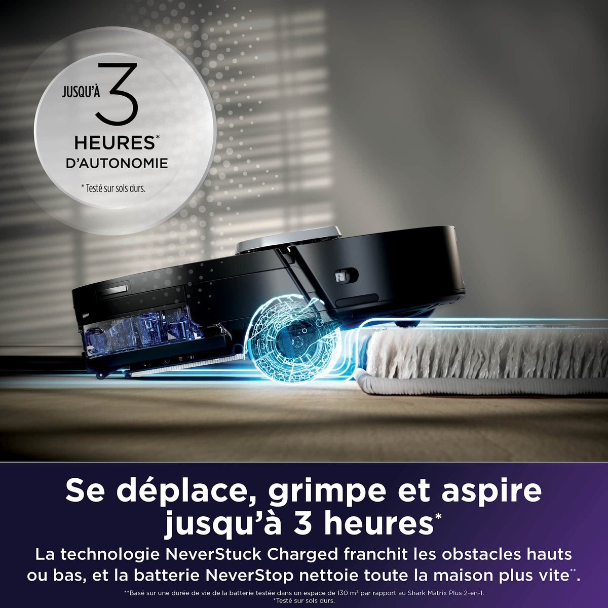 Robot aspirateur laveur 2-en-1 Shark PowerDetect UV Reveal – Noir