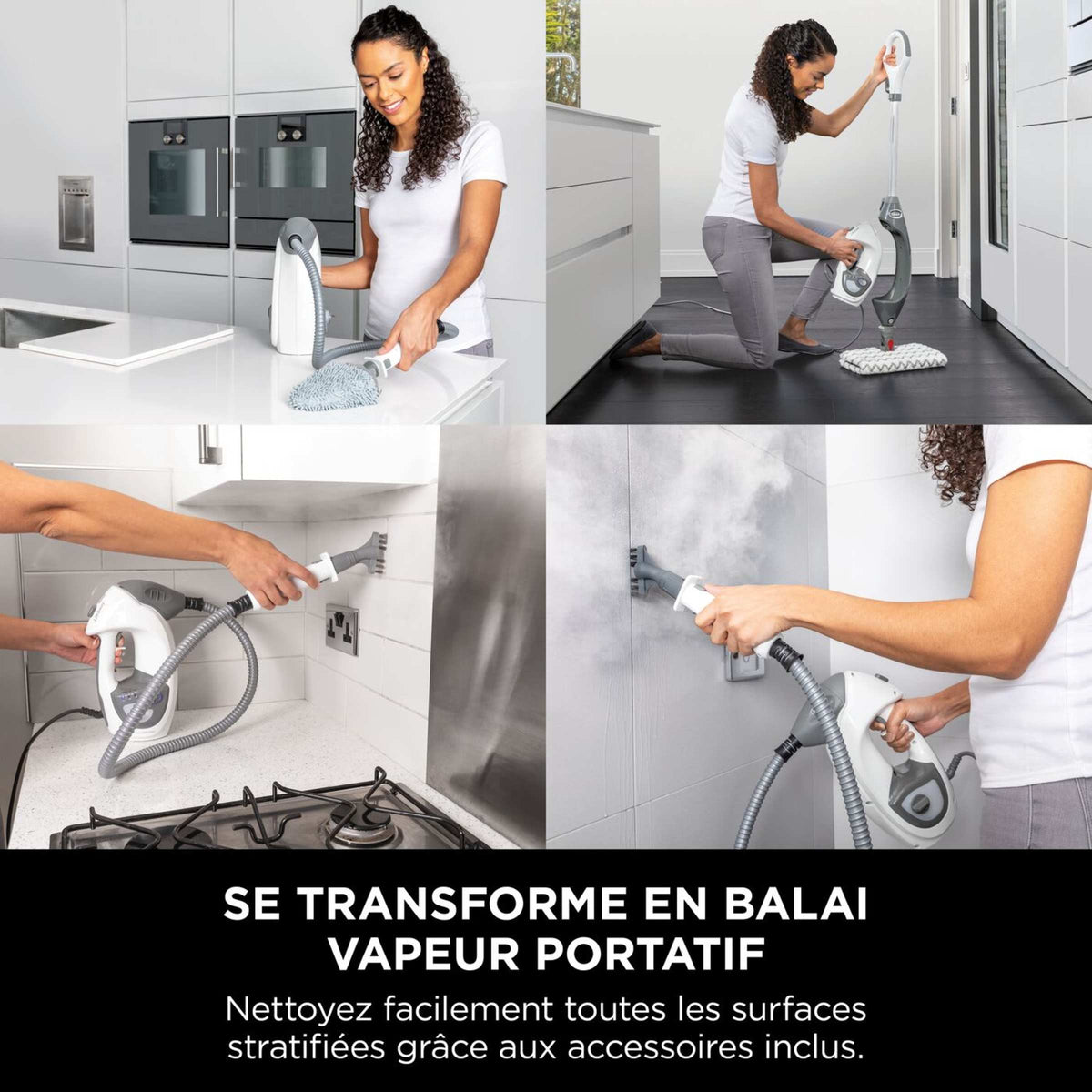 Balai nettoyeur vapeur Shark double face avec unité à main détachable
