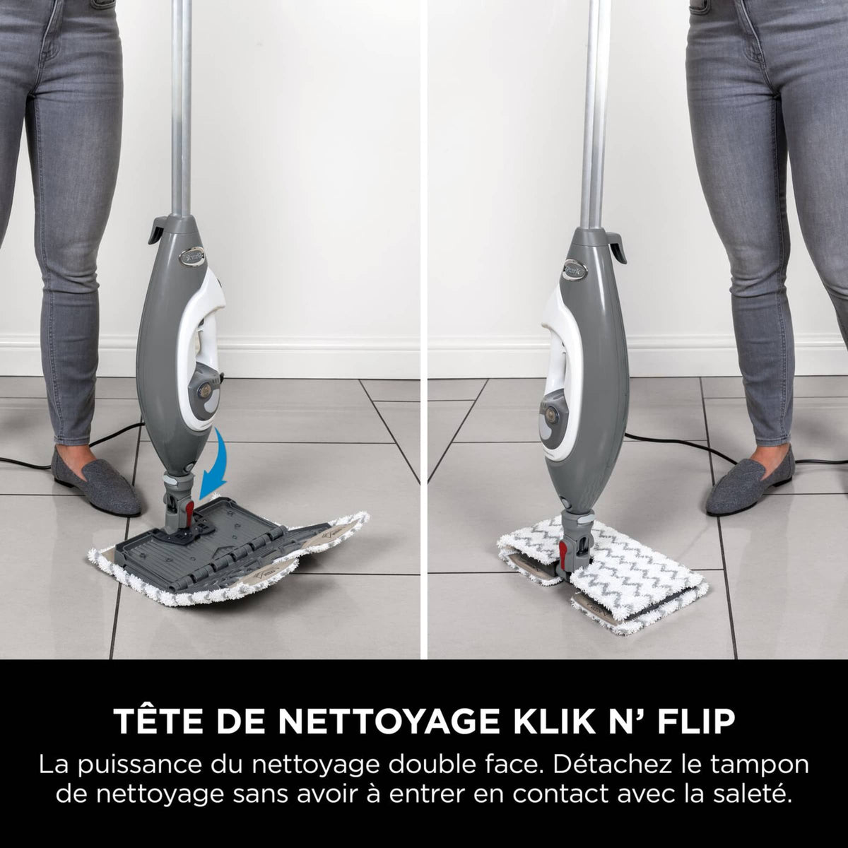 Balai nettoyeur vapeur Shark double face avec unité à main détachable