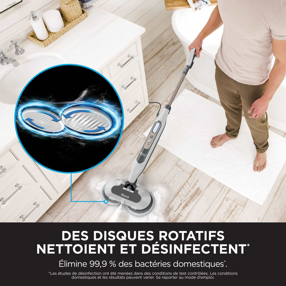 Balai nettoyeur automatique Shark avec jet de vapeur et rouleau auto-nettoyant