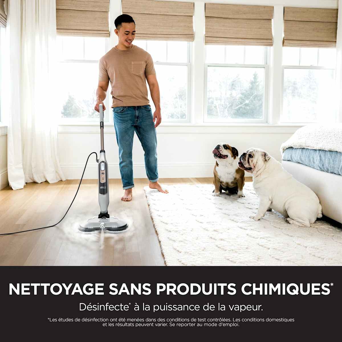 Balai nettoyeur automatique Shark avec jet de vapeur et rouleau auto-nettoyant