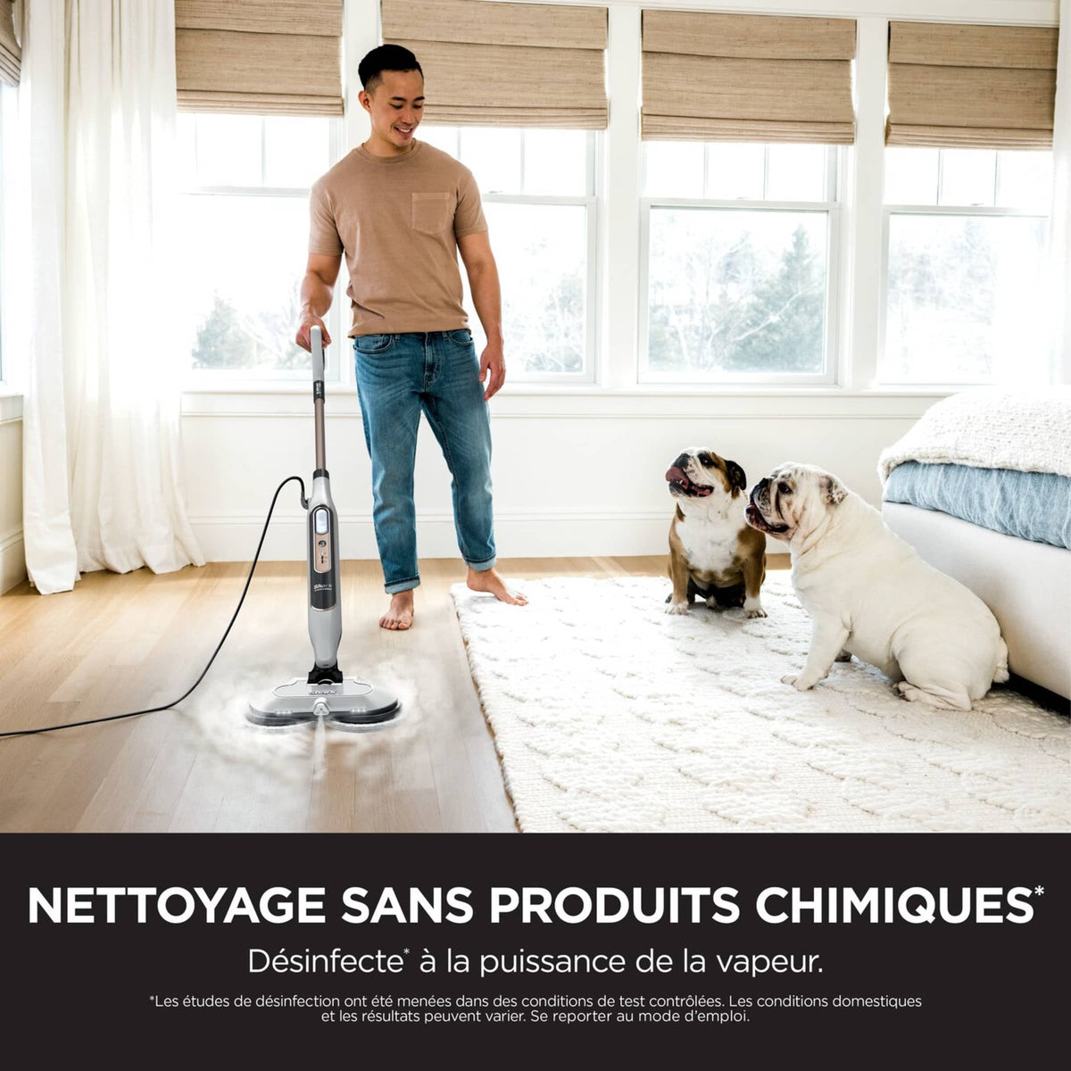 Balai nettoyeur automatique Shark avec jet de vapeur et rouleau auto-nettoyant