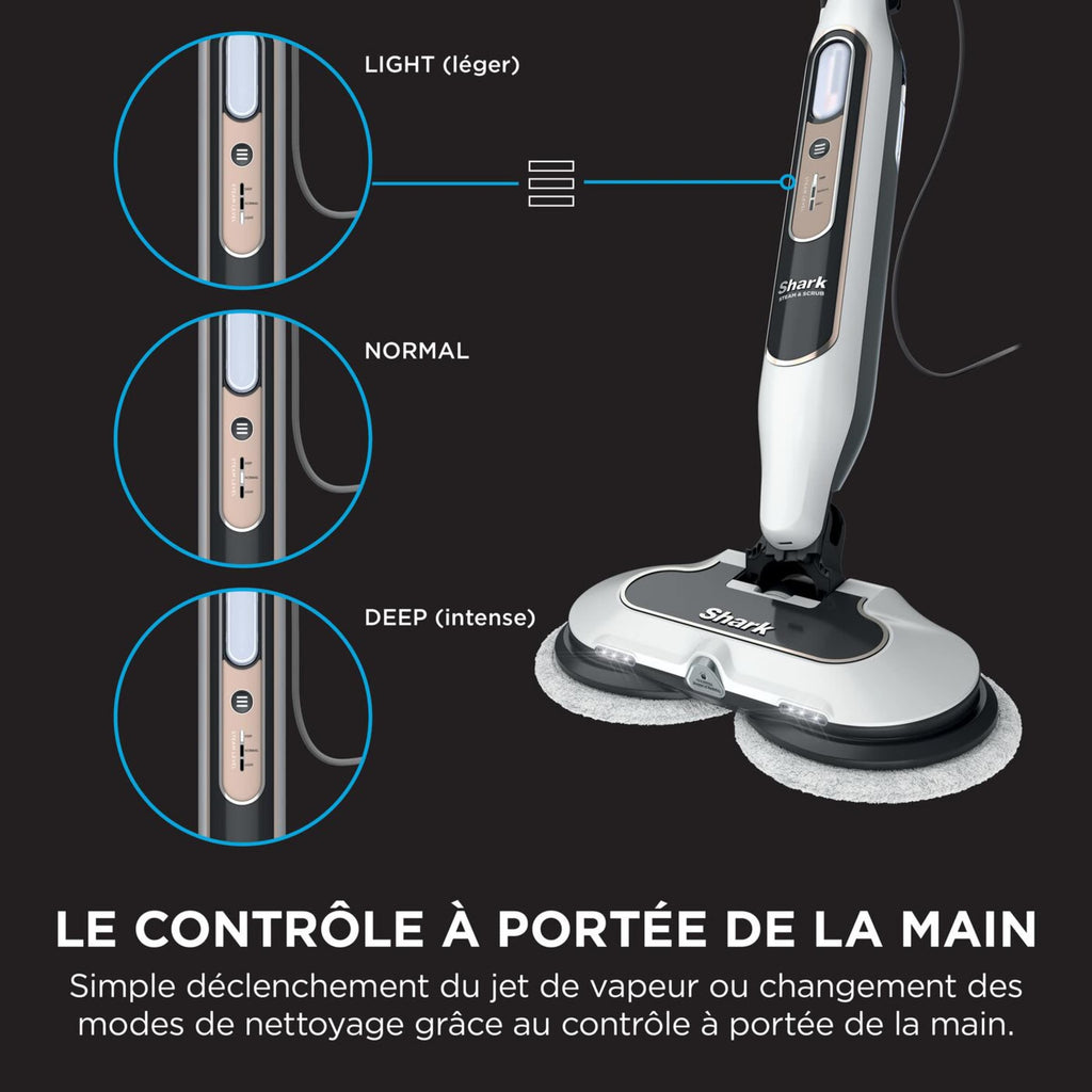 Balai nettoyeur automatique Shark avec jet de vapeur et rouleau auto-nettoyant