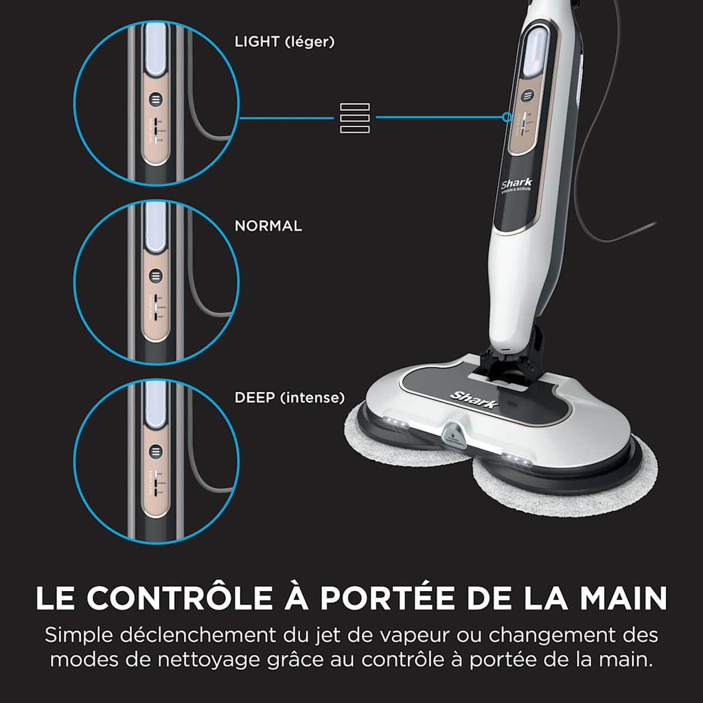Balai nettoyeur automatique Shark avec jet de vapeur et rouleau auto-nettoyant