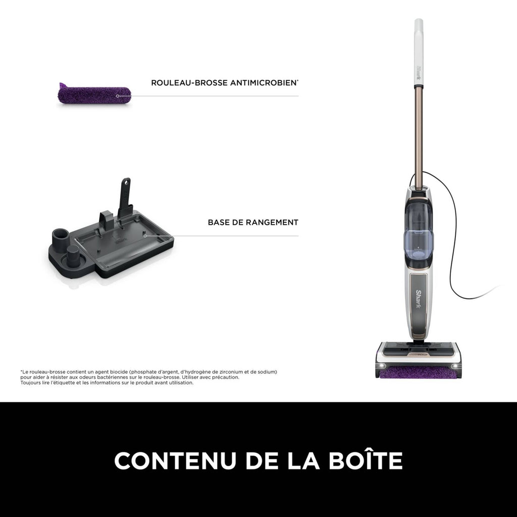 Balai vapeur pour sols durs Shark SteamPickUp avec aspiration et vapeur