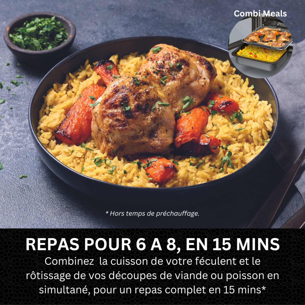 Pack Ninja Combi Multicuiseur, four et air fryer 12-en-1 avec casserole antiadhésive