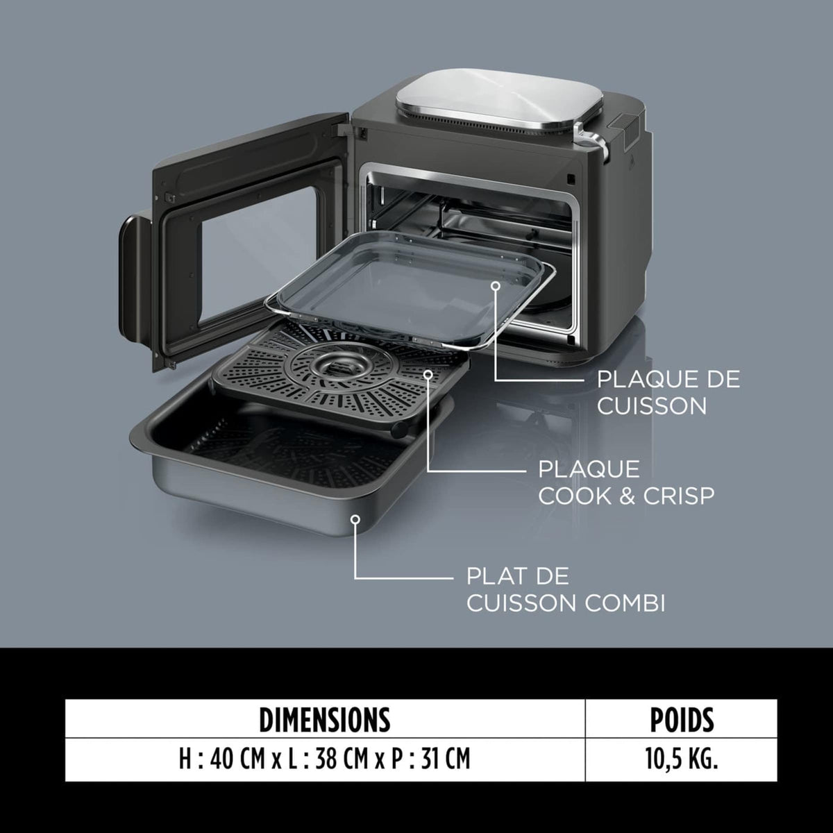 Pack Ninja Combi Multicuiseur, four et air fryer 12-en-1 avec casserole antiadhésive