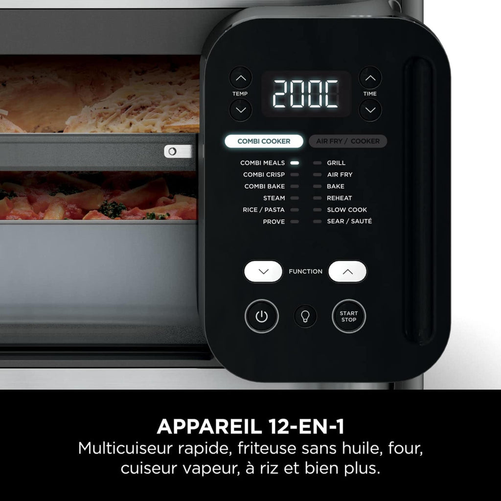Pack Ninja Combi Multicuiseur, four et air fryer 12-en-1 avec casserole antiadhésive