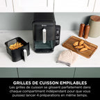 Air Fryer Ninja DoubleStack, verticale, 7.6L, 6-en-1, Noir