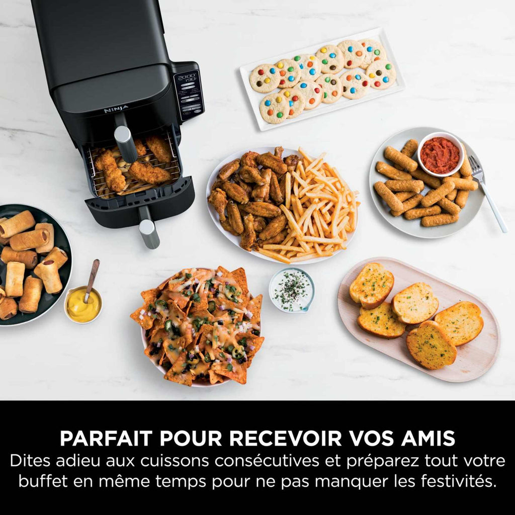 Air Fryer Ninja DoubleStack, verticale, 7.6L, 6-en-1, Noir