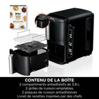 Air Fryer Ninja DoubleStack, verticale, 7.6L, 6-en-1, Noir