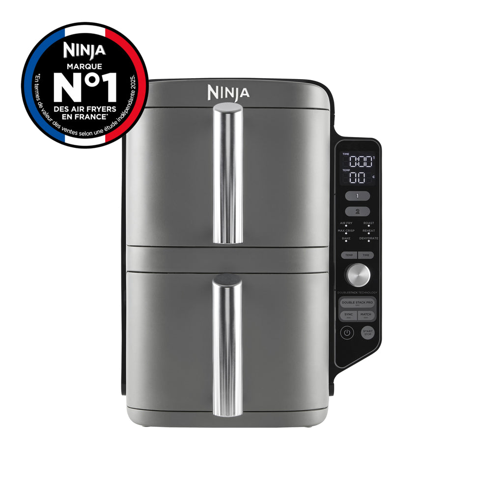 Air Fryer Ninja DoubleStack XL, verticale,  9.5L, 6-en-1, Gris