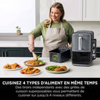 Air Fryer Ninja DoubleStack XL, verticale,  9.5L, 6-en-1, Gris