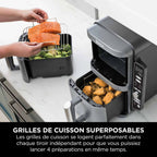 Air Fryer Ninja DoubleStack XL, verticale,  9.5L, 6-en-1, Gris