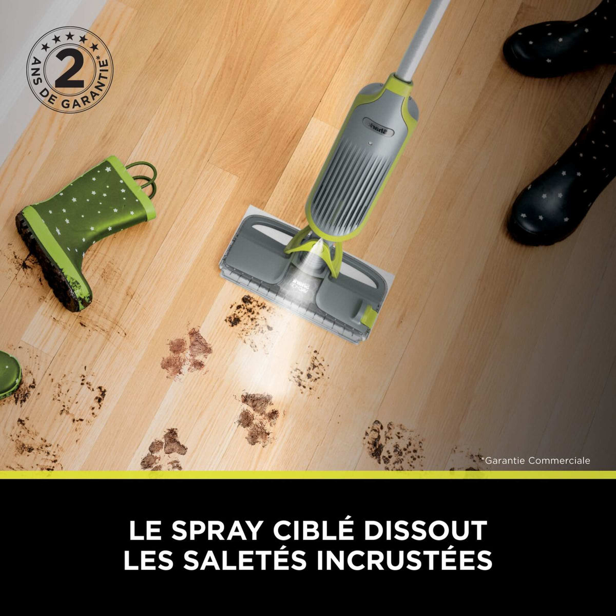 Balai laveur sans fil 2-en-1 Shark VacMop avec tampons jetables