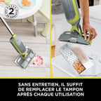 Balai laveur sans fil 2-en-1 Shark VacMop avec tampons jetables