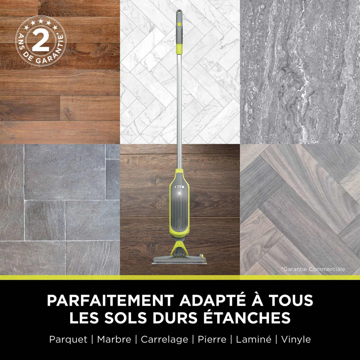 Balai laveur sans fil 2-en-1 Shark VacMop avec tampons jetables