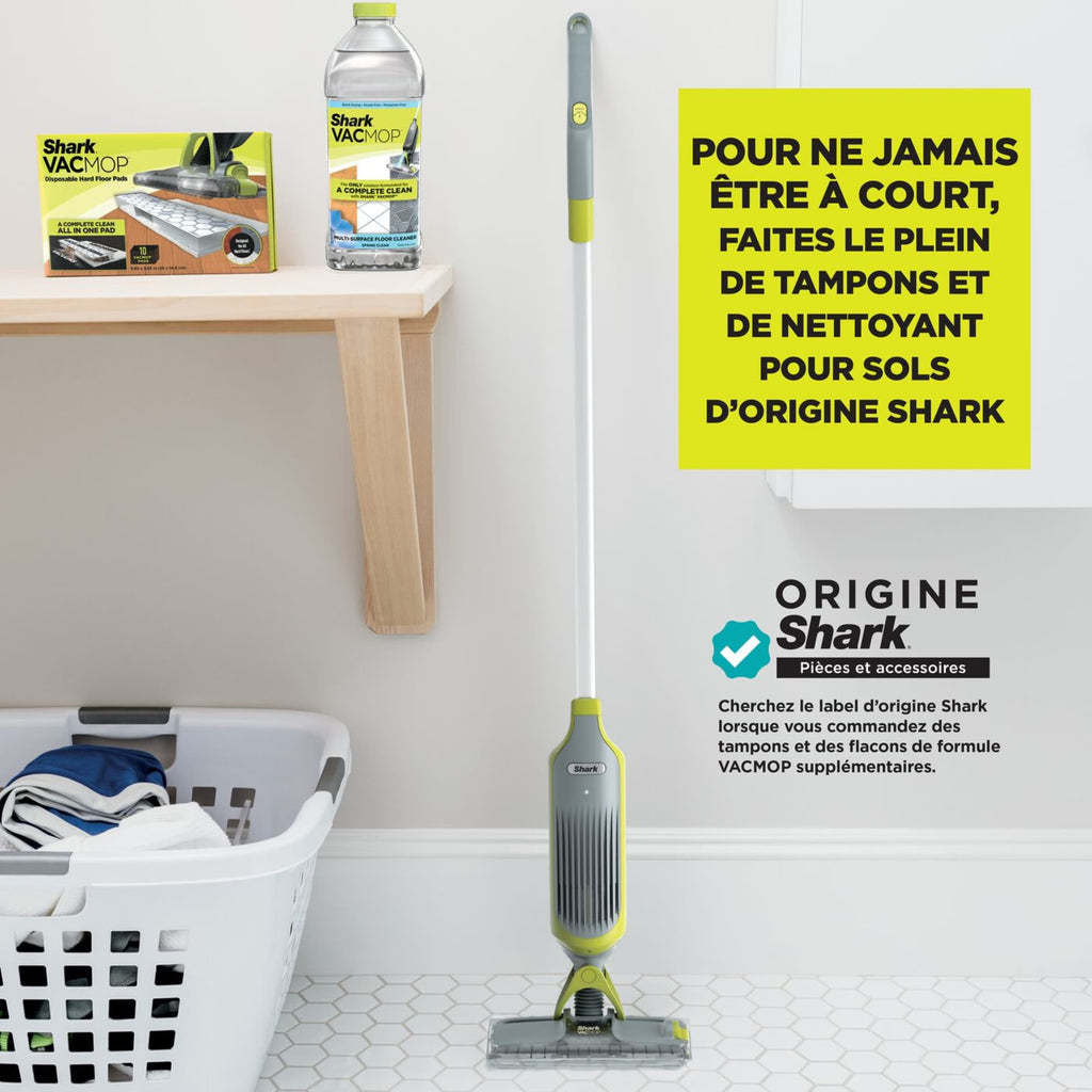 Balai laveur sans fil 2-en-1 Shark VacMop avec tampons jetables